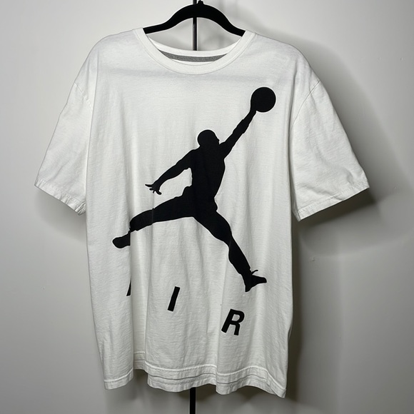 Air Jordan Mens XXL Tee Jordan AIR Big Spell Out white Black